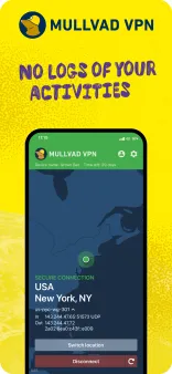 Mullvad VPN Bildschirmfoto