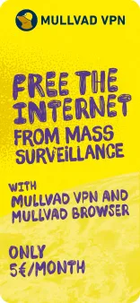 Mullvad VPN Bildschirmfoto