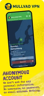 Mullvad VPN Bildschirmfoto